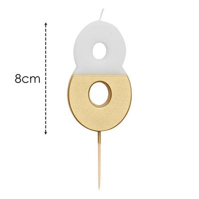 M&S Talking Tables Zahl 8 Große Goldene Zahlenkerze - Online bei McGrocer kaufen