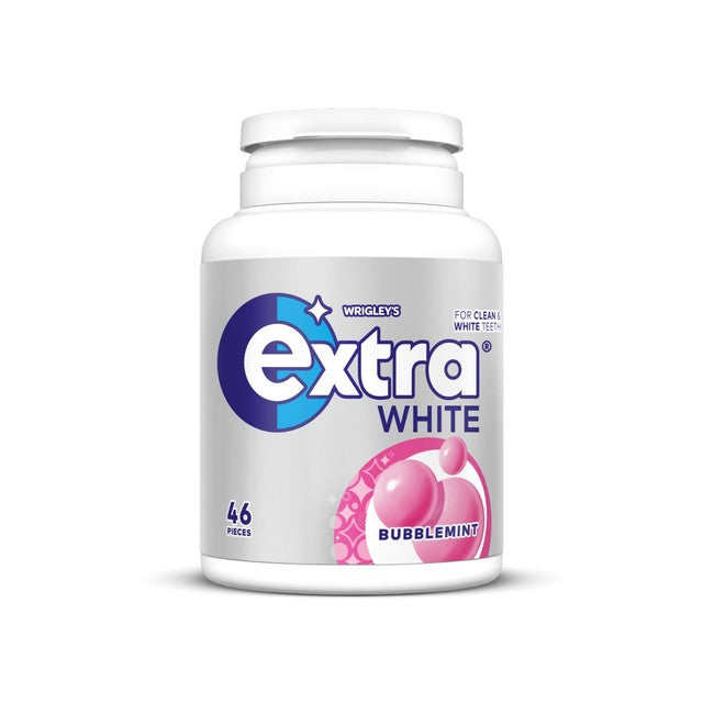 Wrigley's Extra White Bubblemint chewing gum 46 pieces - British product
