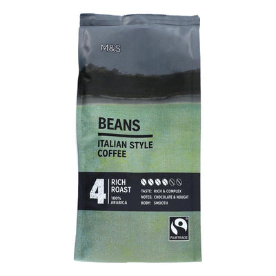 M&S M&S Fairtrade Italian Coffee Beans 227g- Buy online at McGrocer
