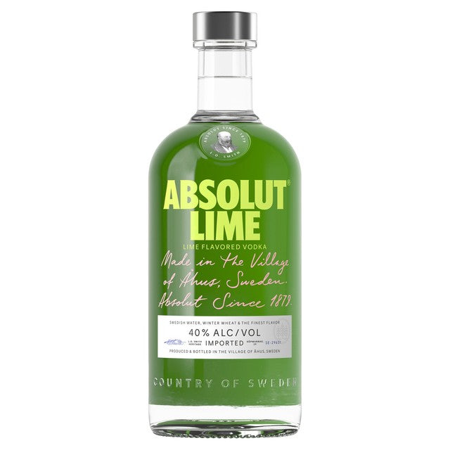 Absolut Lime Flavoured Vodka 70cl - British product