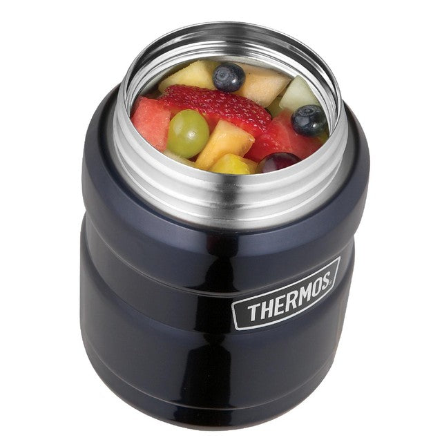 Thermos stainless king food flask blue 470ml (British brand)