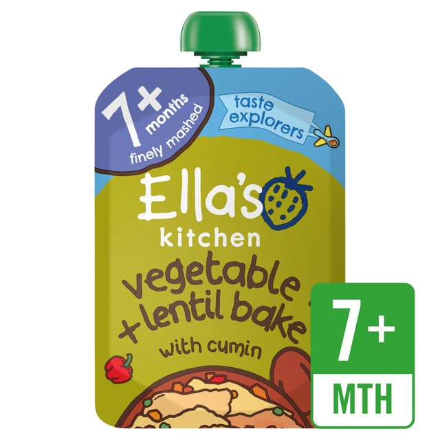 Ella's Kitchen Vegetable Lentil Baby Food Pouch 130g, UK version