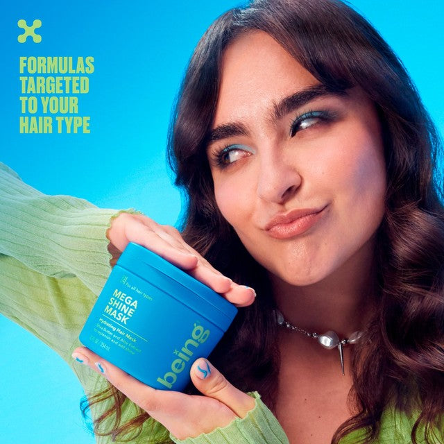 Being MEGA SHINE hydrating hair mask, imported from the UK