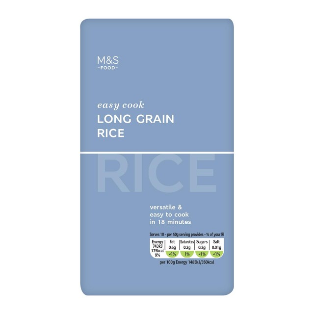 M&S Easy Cook Long Grain Rice 500g, imported from the UK