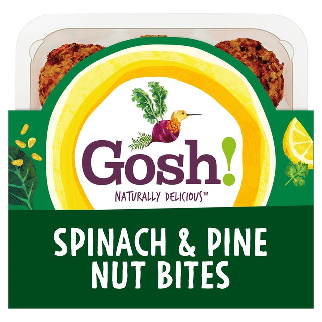 Bouchées de falafels aux épinards et aux pignons de pin Gosh 171 g, version britannique