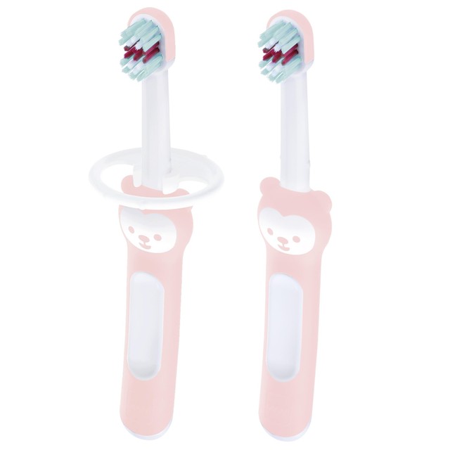 MAM baby toothbrush double pack with safety shield, imported from the UK