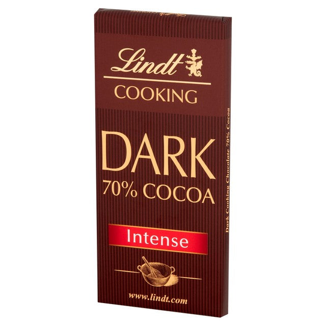 Lindt 70% dark cooking chocolate bar 200g, UK version