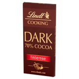 Lindt 70% dark cooking chocolate bar 200g, UK version