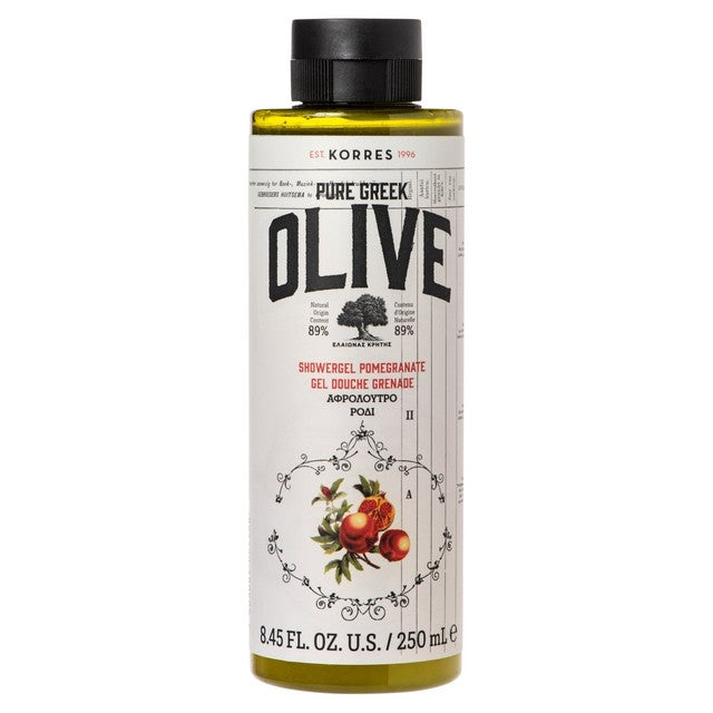 Korres pomegranate pure greek olive shower wash 250ml, UK version