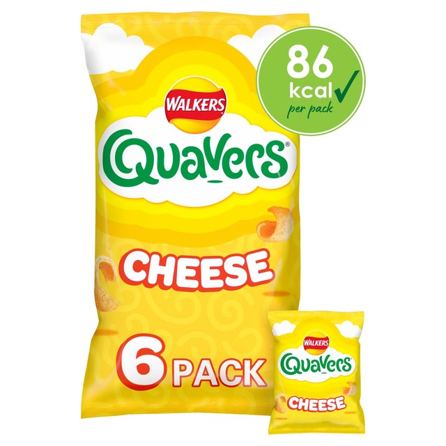 Walkers Quavers cheese snacks multipack 6x16g (British brand)
