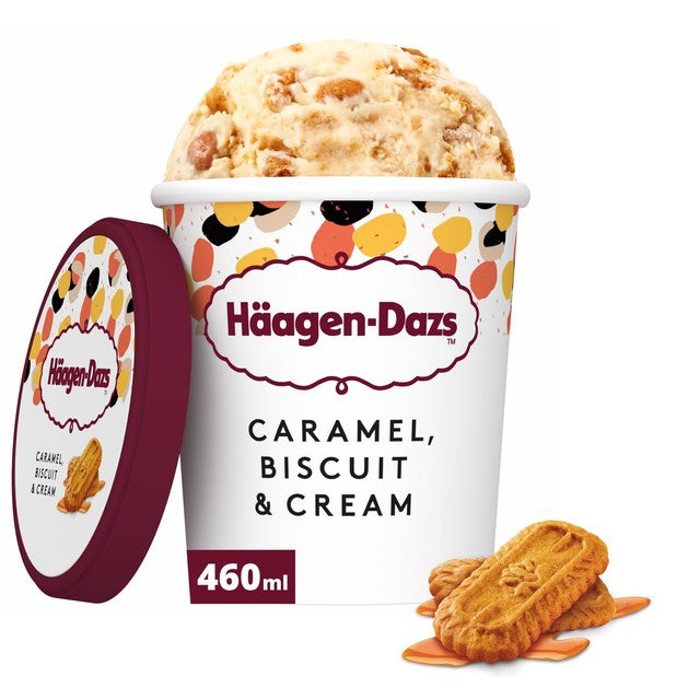 Häagen-Dazs caramel biscuit and cream ice cream 460ml, UK version