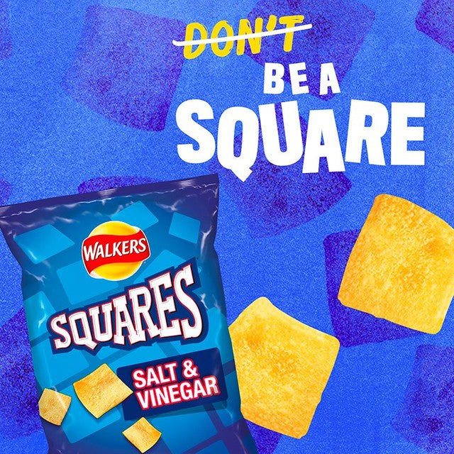 Walkers Squares mixed flavour potato snacks 6 x 22g multipack (British brand)