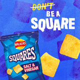 Walkers Squares mixed flavour potato snacks 6 x 22g multipack (British brand)
