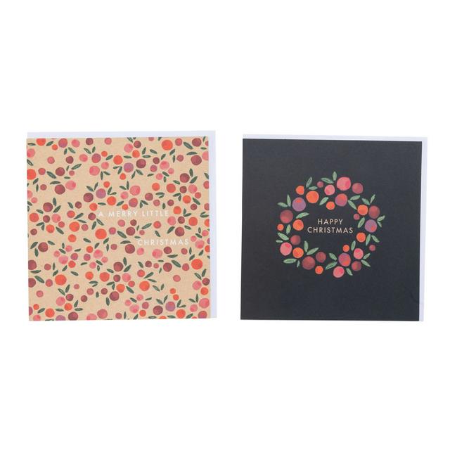 Habitat Square Merry Bright Berrys Wreath 10pk
