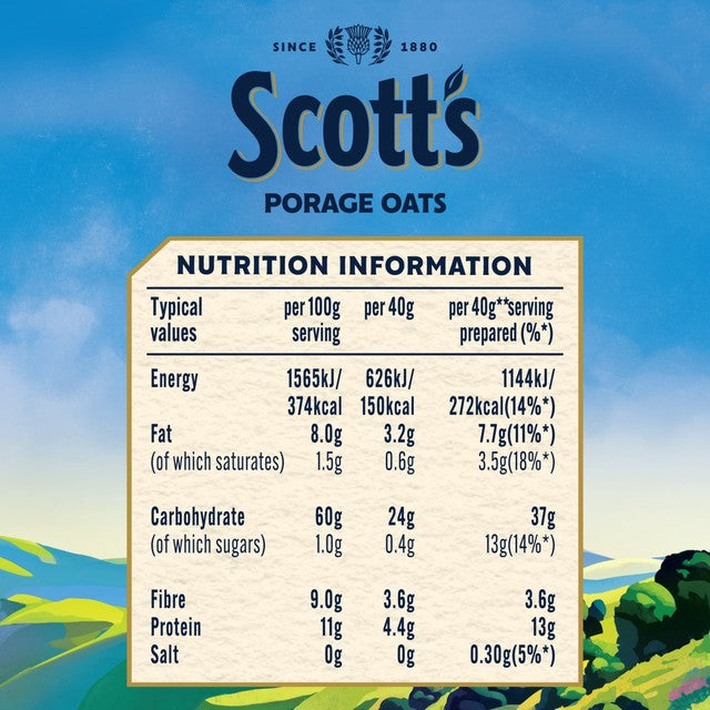 Scott's Original Porridge Oats 1kg (British brand)