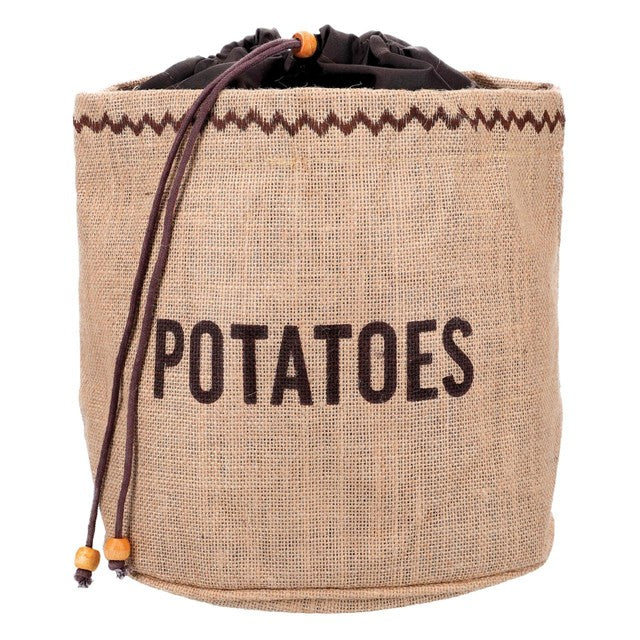 Natural Elements potato jute sack 25cm x 25cm x 24cm, imported from the UK