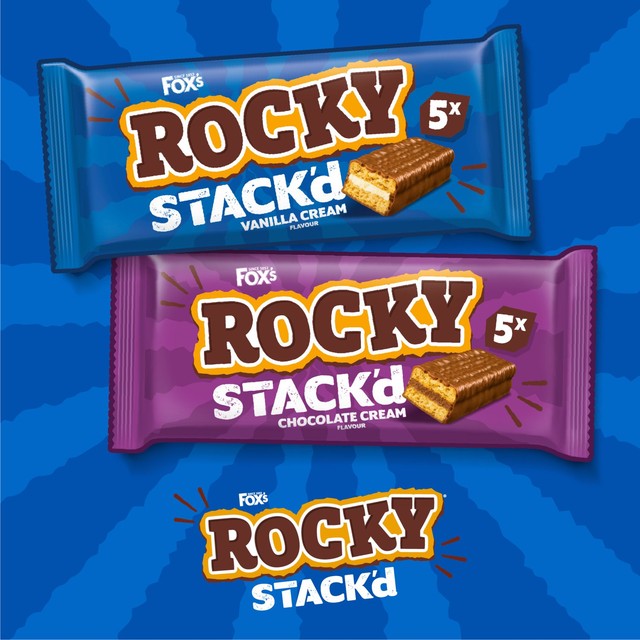Fox's Rocky STACK'd vanilla cream biscuit bars - British product