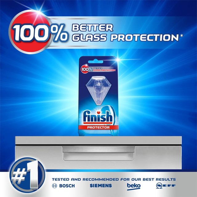 Finish dishwasher glass and dish protector - British product