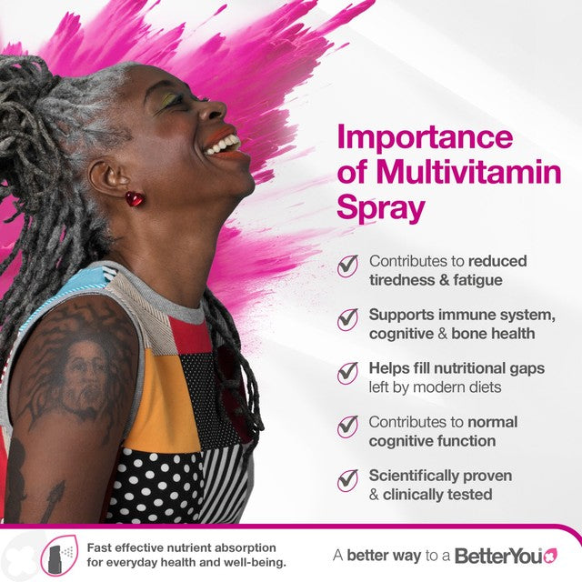 Better You multivitamin oral spray blackcurrant and plum flavour 25ml - British product
