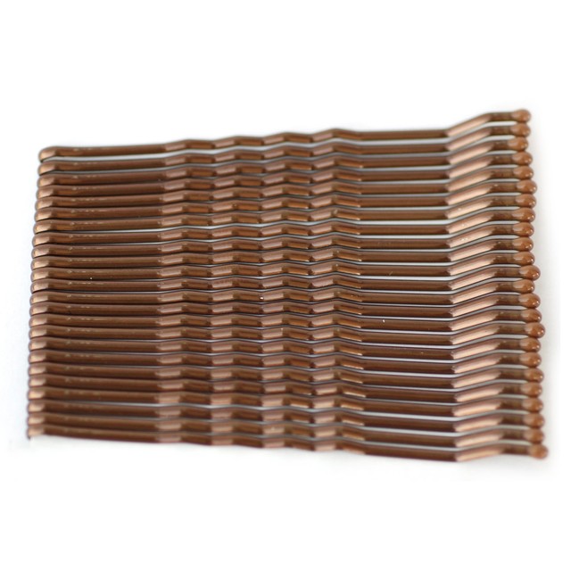 Basicare Kirby Grips Brown 6.3cm, imported from the UK
