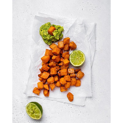Strong Roots Hvitløk Røstet Søtpotet Frosne Vegetabilske Snacks 500g