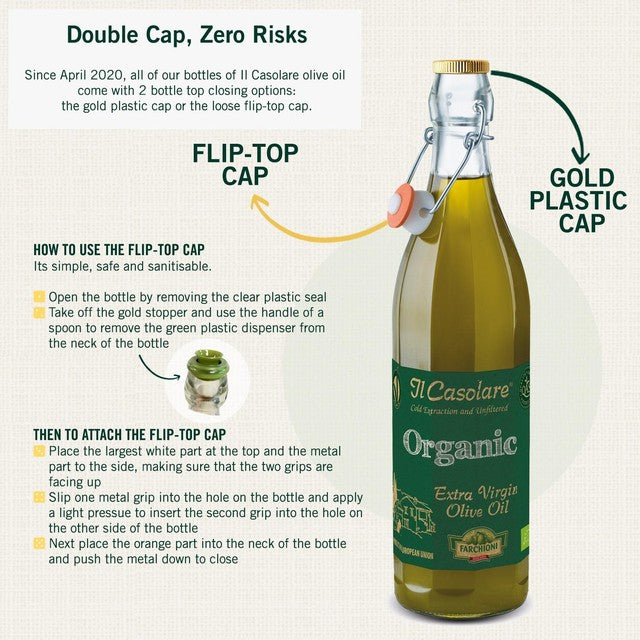 Il Casolare unfiltered organic extra virgin olive oil 750ml, UK version