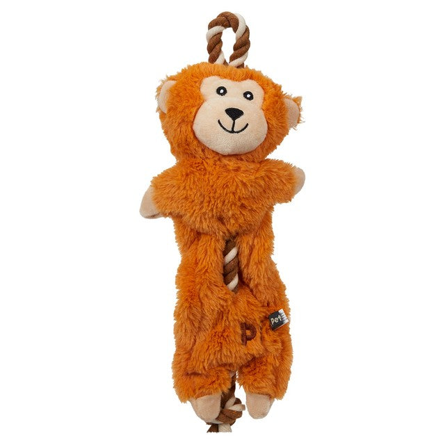 Petface rope monkey plush dog toy, imported from the UK