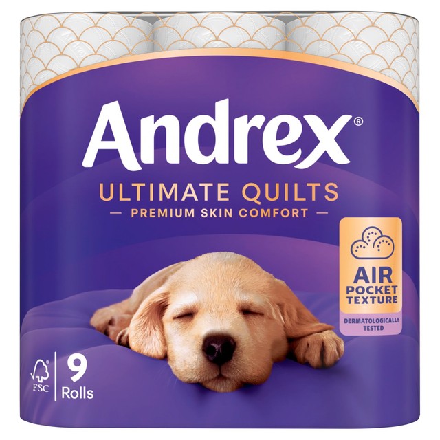 Andrex Ultimate Quilts toilet roll 9 rolls - British product
