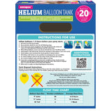 Unique Party helium cylinder for 20 9-inch balloons, UK version