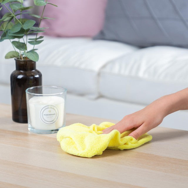 Minky M General Purpose Microfibre Cloth Yellow 32cm x 32cm, imported from the UK