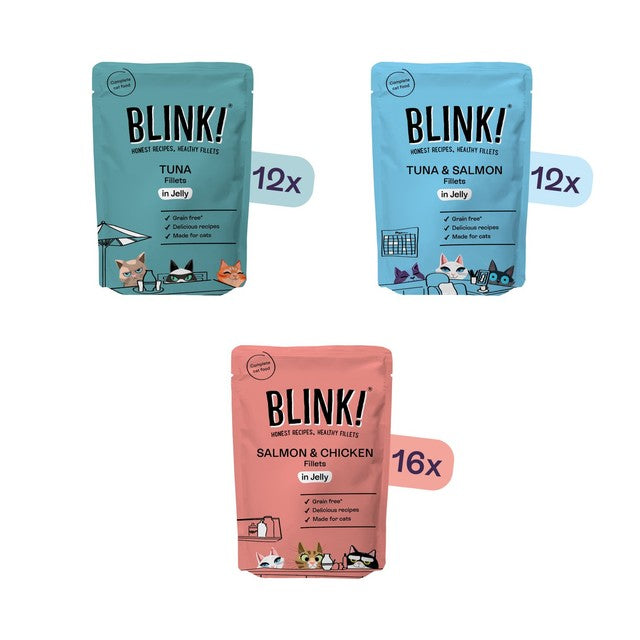 Blink fish fillet cat food multipack 40 pouches - British product