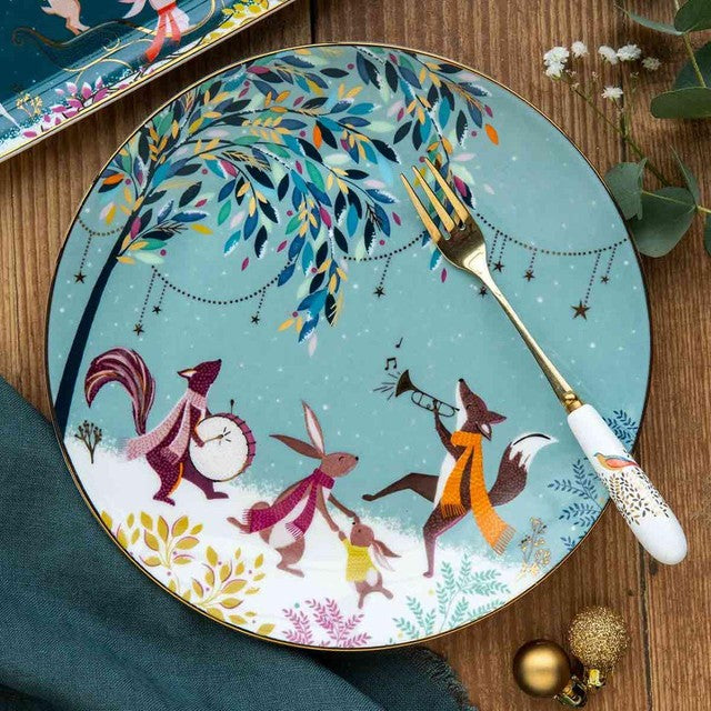 Portmeirion Woodland Tales plates 4-pack (British brand)