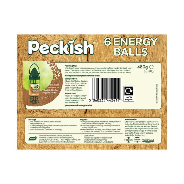Peckish Natural Balance wild bird energy balls, imported from the UK