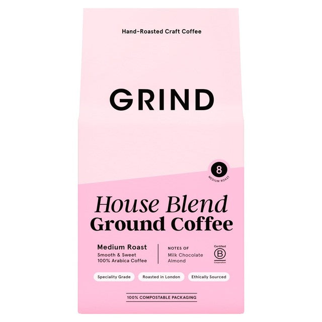 Grind House Blend ground coffee 200g, UK version