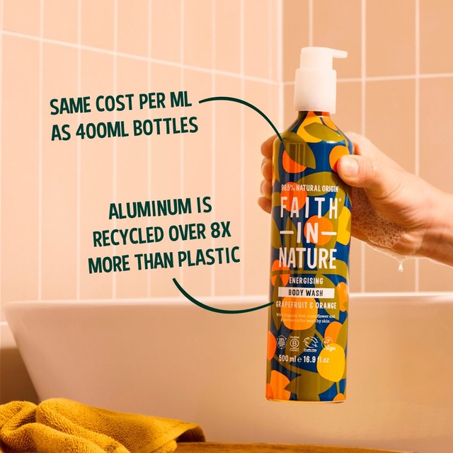 Faith In Nature grapefruit and orange body wash 500ml - British product