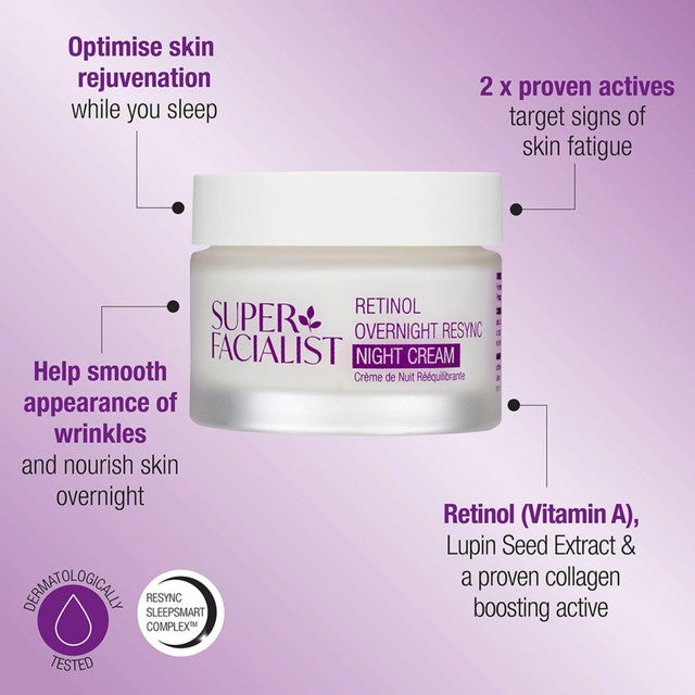 Super Facialist Retinol SleepSmart Night Cream 50ml (British brand)