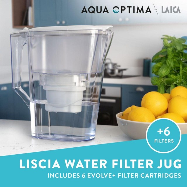 Aqua Optima Liscia water filter jug 2.5L - British product