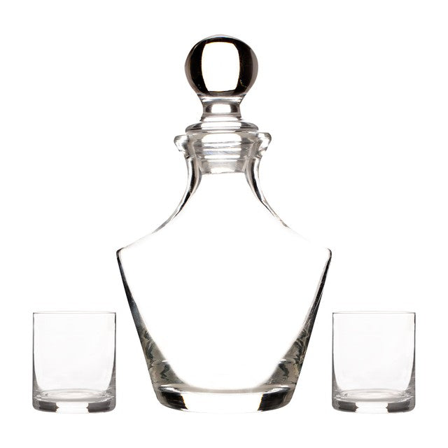 Rayware whisky glass and decanter set 1 litre, imported from the UK