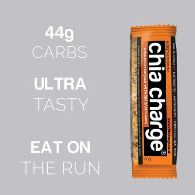 Chia Charge Meersalzflocken Chia-Samen-Energie-Riegel 80g