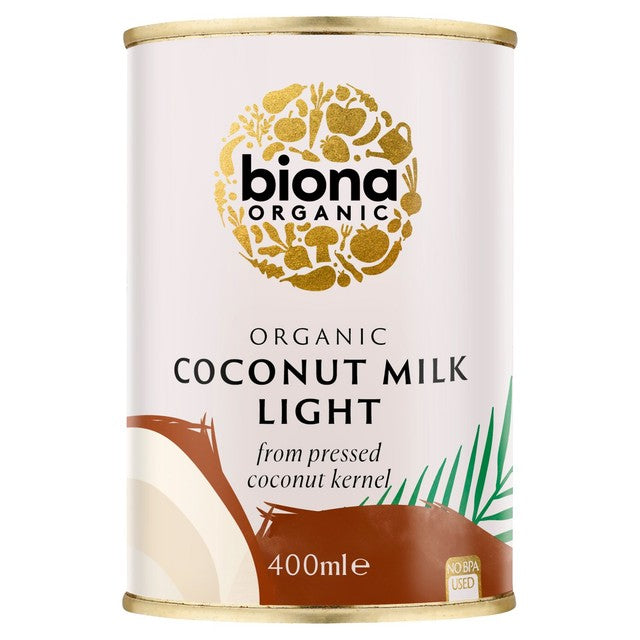 Biona coconut milk light 9% fat 400ml - British product
