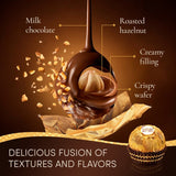 Ferrero Rocher milk chocolate hazelnut pralines in a 24-piece box - British product