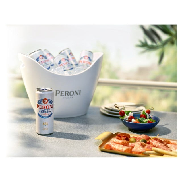 Peroni lager beer in 6x330ml cans, imported from the UK