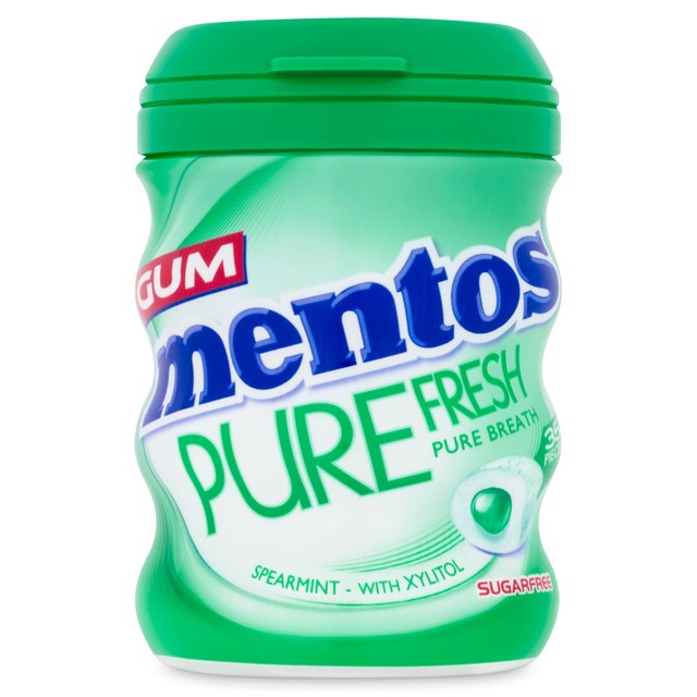 Mentos spearmint sugar free chewing gum 70g, imported from the UK