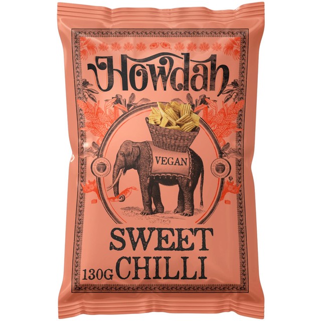 Howdah Bombay Sweet Chilli crispy snack bag, UK version