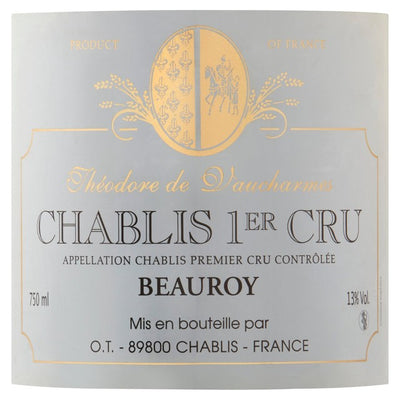 Vin blanc Domaine TDV Premier Cru Beauroy Single Vineyard Chablis 75cl - Acheter en ligne chez McGrocer