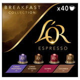 L'OR breakfast assortment coffee pods variety pack 40 pods, UK version