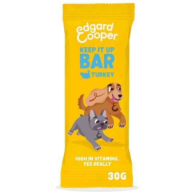 Edgard & Cooper grain-free turkey dog treat bar 30g - British product