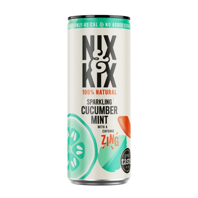 Nix Kix Cucumber Mint drink 250ml, imported from the UK