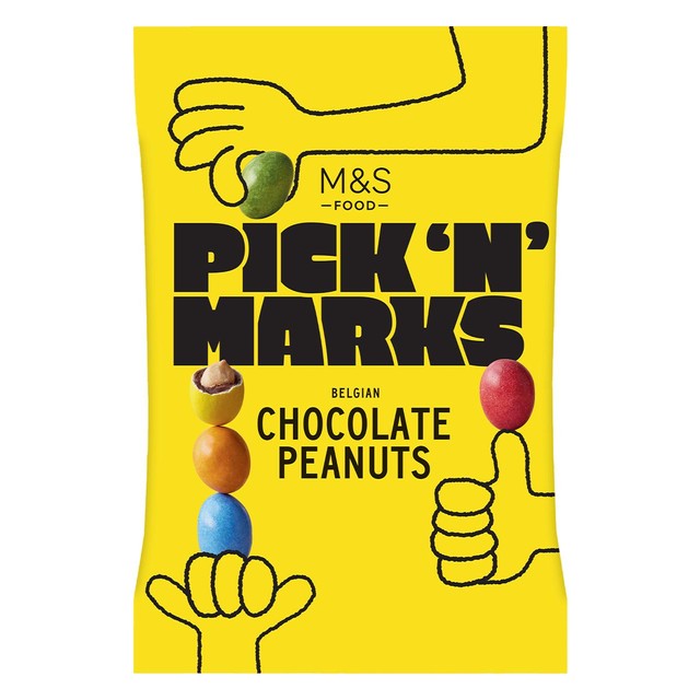 M&S Belgian Chocolate Peanuts 160g, imported from the UK