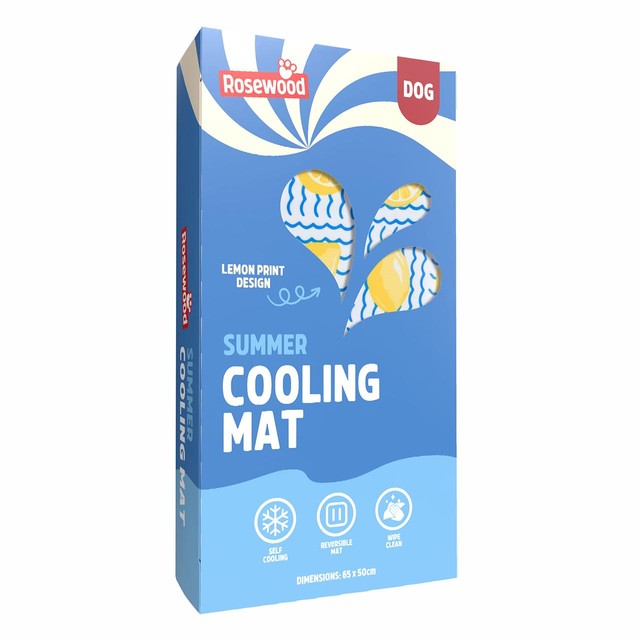 Rosewood dog cooling mat lemon print (British brand)